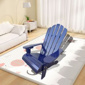 Outdoor or indoor Wood children Adirondack chair (Color: Blue)