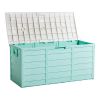 75gal 280L Outdoor Garden Plastic Storage Deck Box Chest Tools Cushions Toys Lockable Seat