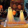 Halloween Decorations Outdoor, Spooky Ghost Decor with Remote Control String Lights