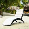 Foldable Patio Lounge Chair with Cushion for Backyard