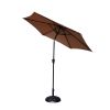 8.8 feet Outdoor Aluminum Patio Umbrella, Patio Umbrella, Market Umbrella with 33 pounds Round Resin Umbrella Base, Push Button Tilt and Crank lift