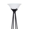 69" Metal Etagere Floor Lamp;  Charcoal Finish