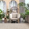 Outdoor Swivel Chair with Cushions, Rattan Egg Patio Chair with Rocking Function for Balcony, Poolside and Garden