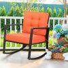 1PC Patio Rattan Rocker Outdoor Glider Rocking Chair Cushion Lawn