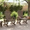 Patio Adirondack Chairs 2 pcs Solid Wood Fir