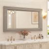 Solid Wood Frame Flat Bathroom Mirror-Large