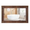 Solid Wood Frame Flat Bathroom Mirror-Large