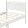 Wood Platform Bed Twin Bed Frame Mattress Foundation Sleigh Bed with Headboard/Footboard/Wood Slat Support