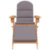 Adirondack Patio Chair with Footrest Solid Wood Acacia