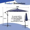 10 ft. Steel Cantilever Offset Outdoor Patio Umbrella with Crank Lift
