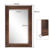 Solid Wood Frame Flat Bathroom Mirror-Middel