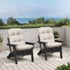 2 PCS Indoor or Outdoor Waterproof Adirondack Chair Seat and Back Cushion