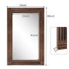 Solid Wood Frame Flat Bathroom Mirror-Large
